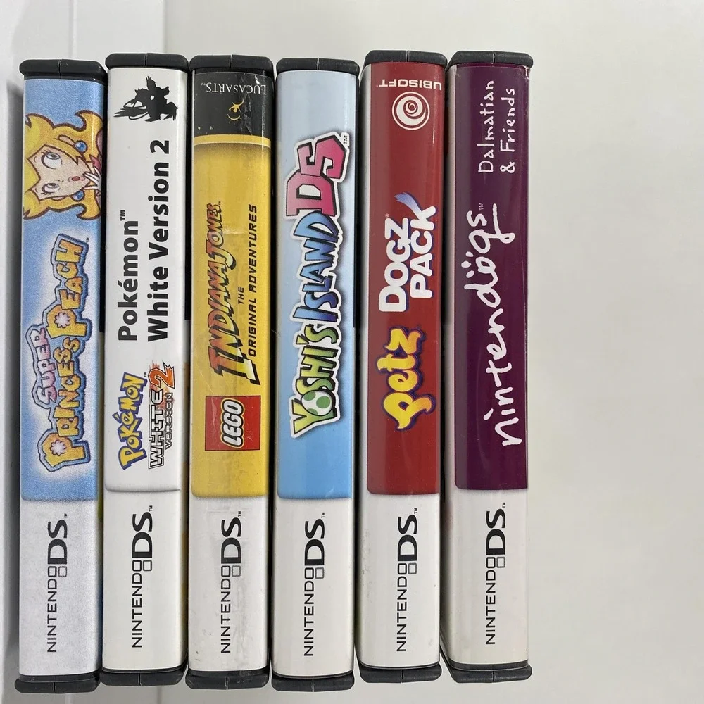 Nintendo DS Lot Cases Manuals + Petz Dogz‎ Pack Game Yoshi LEGO Peach Pokemon W2